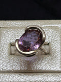 color change alexandrite sterling silver cocktail ring