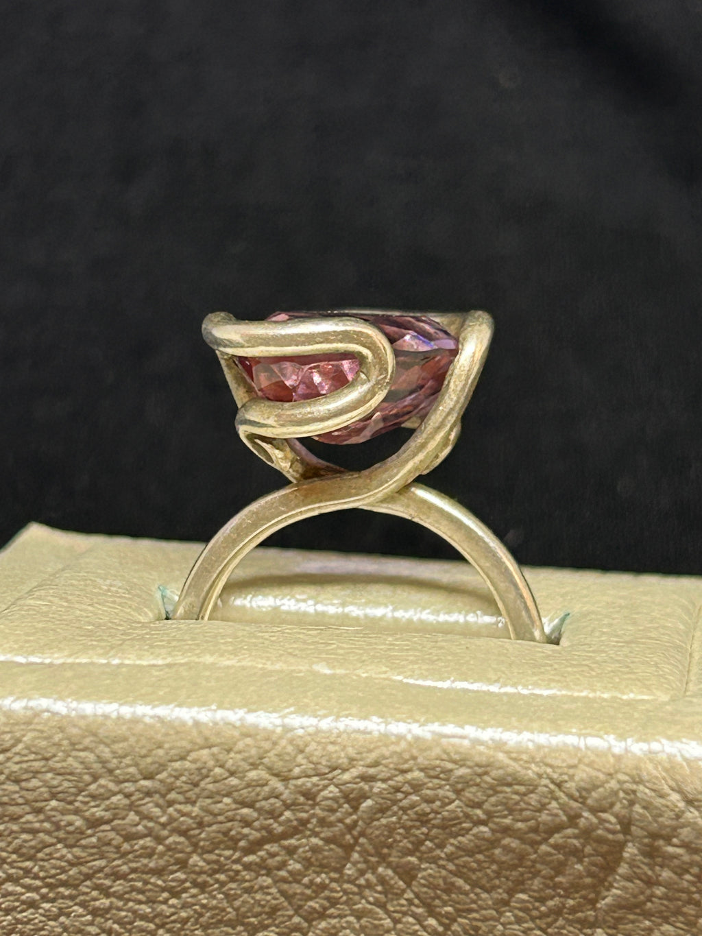 color change alexandrite sterling silver cocktail ring