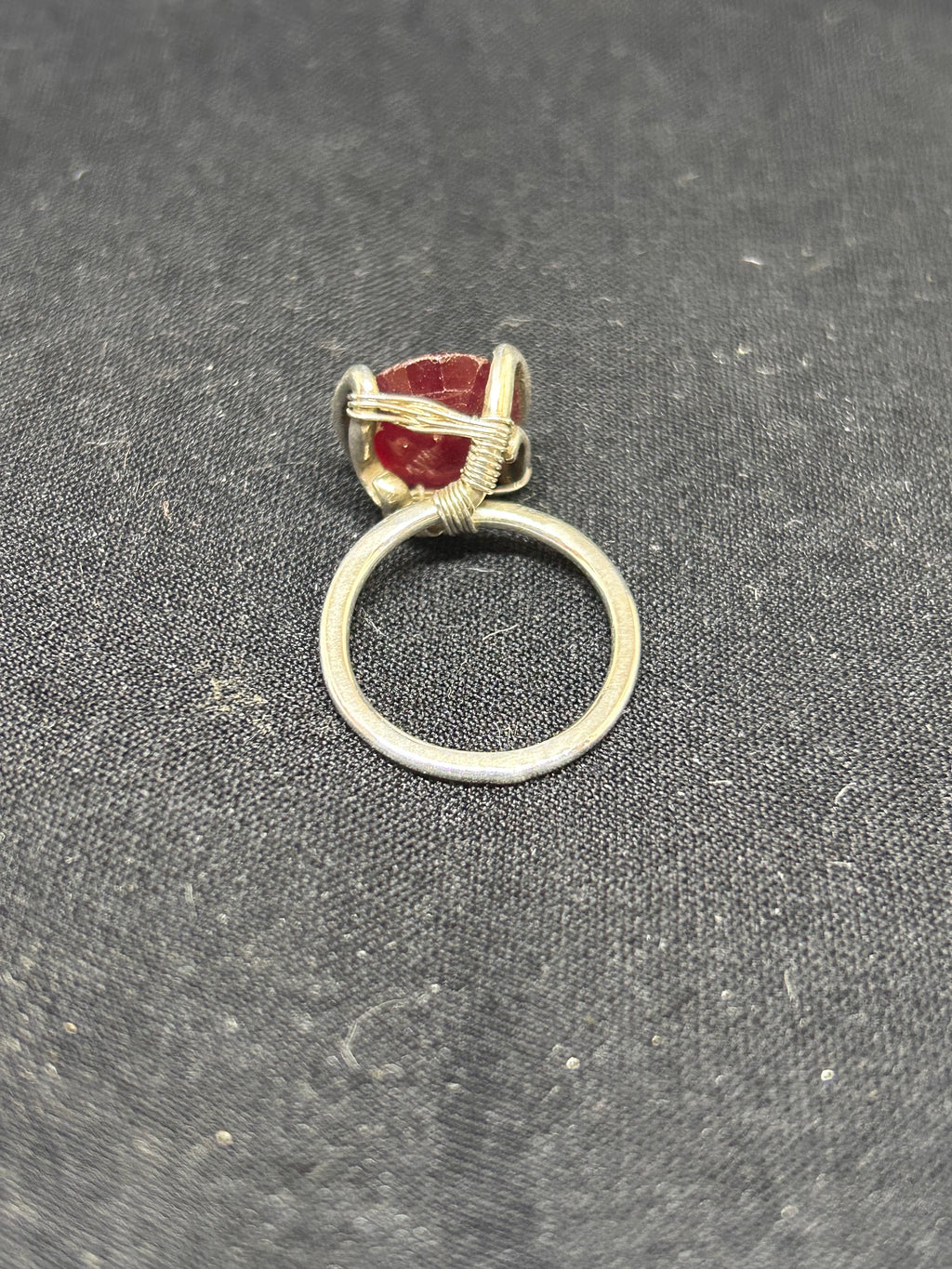 Natural Bermese Ruby Sterling Silver Ring