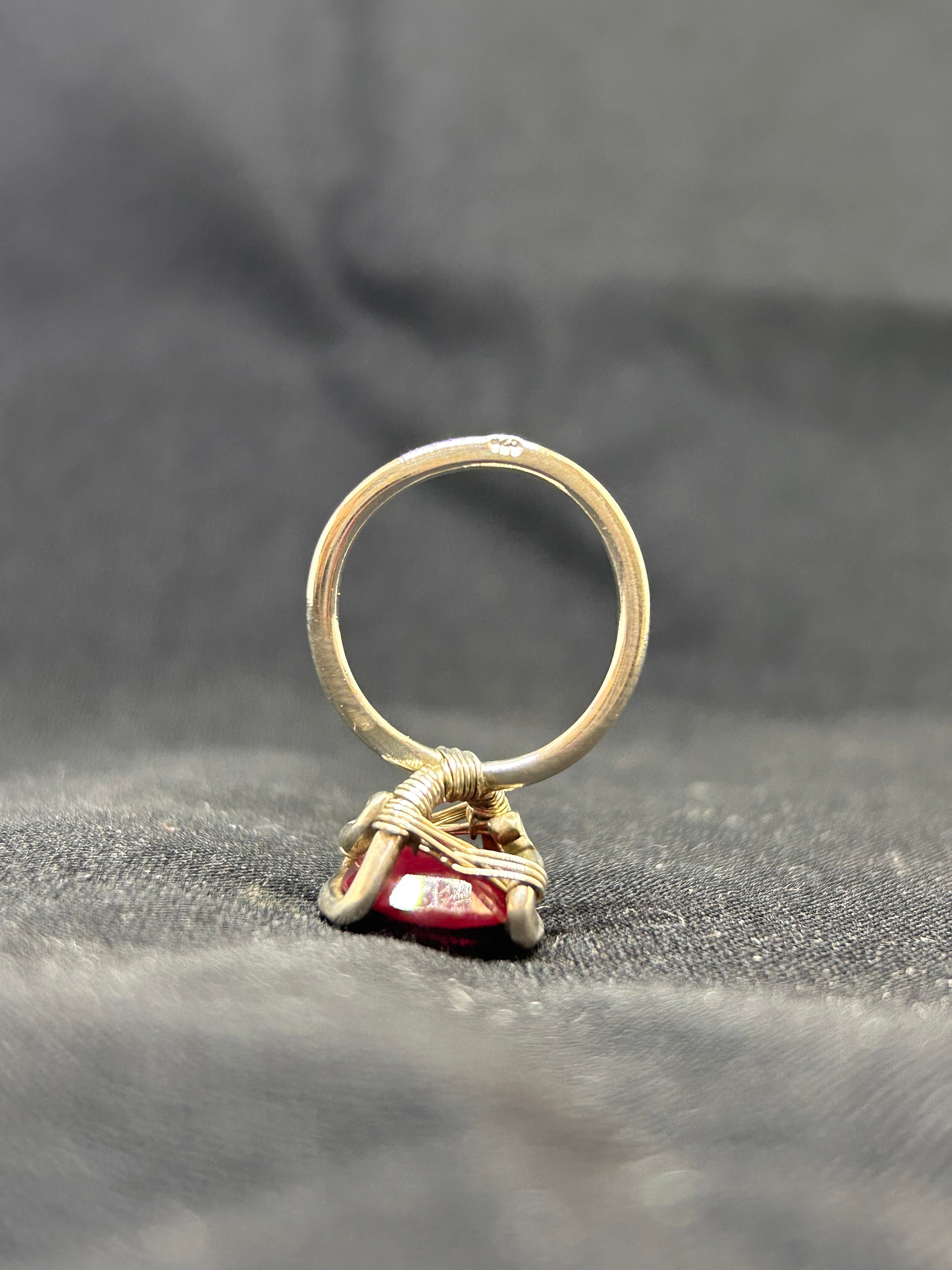 Natural Bermese Ruby Sterling Silver Ring