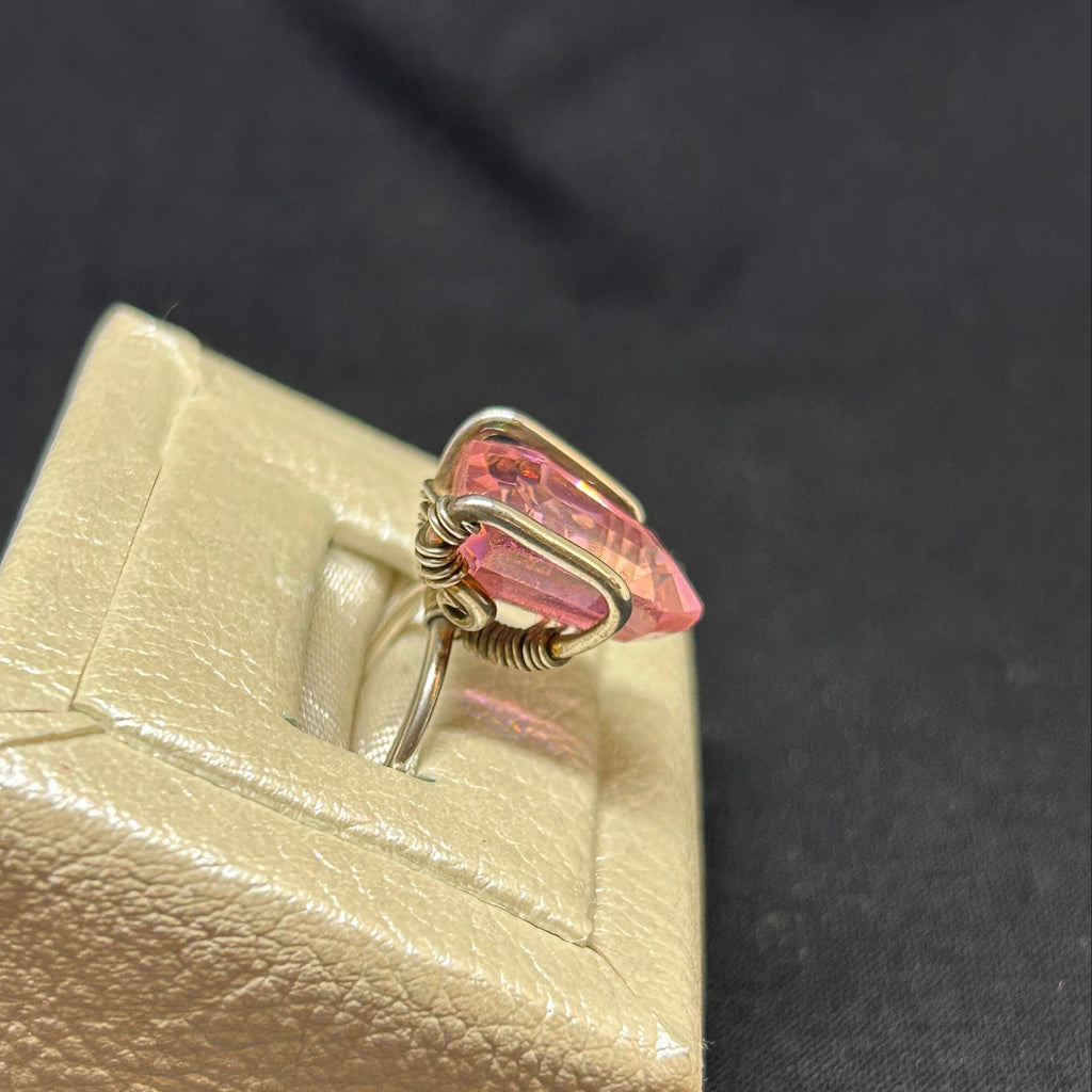 Pink Zircon Cocktail Ring