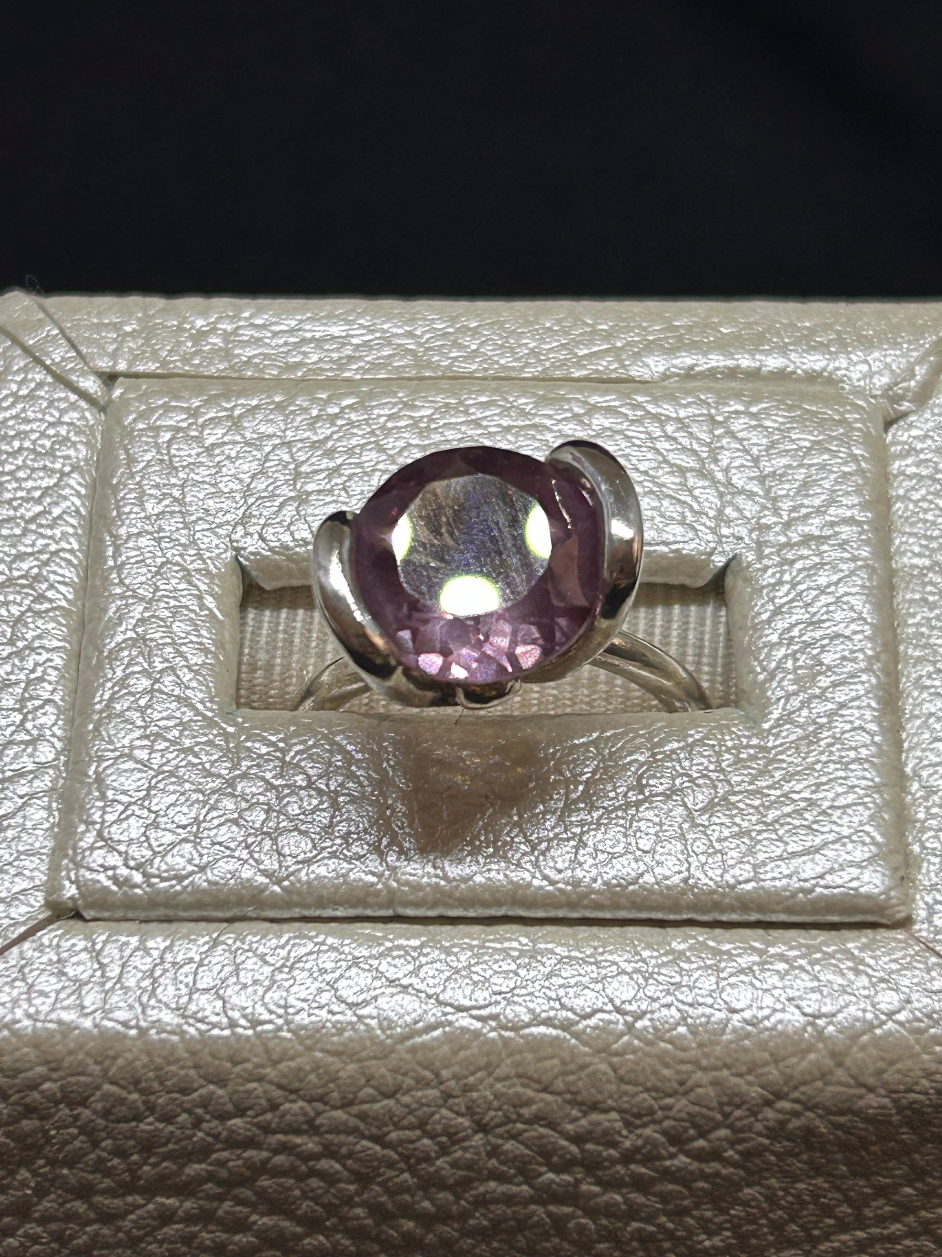 Color Change Garnet sterling silver ring