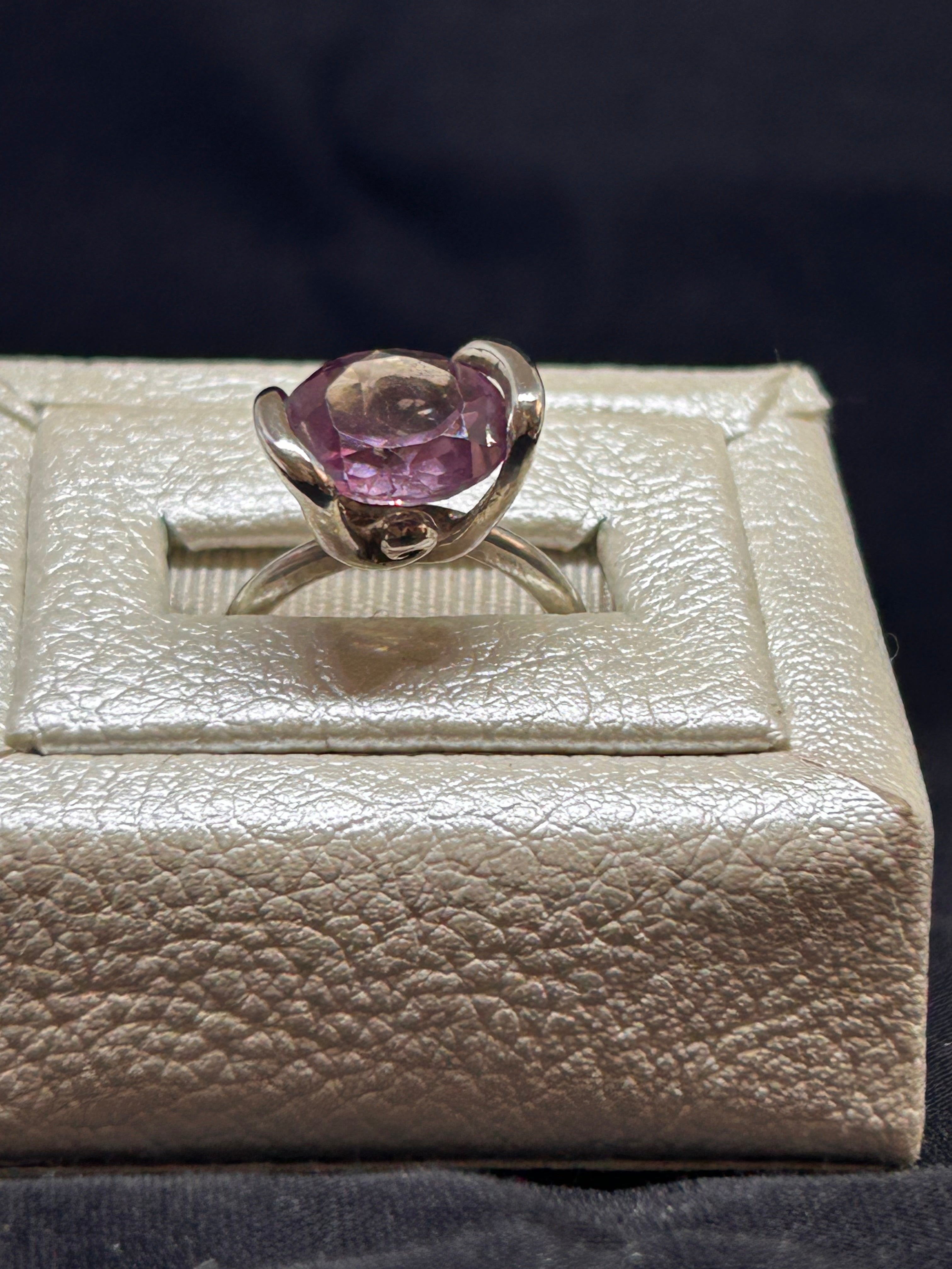 Color Change Garnet sterling silver ring