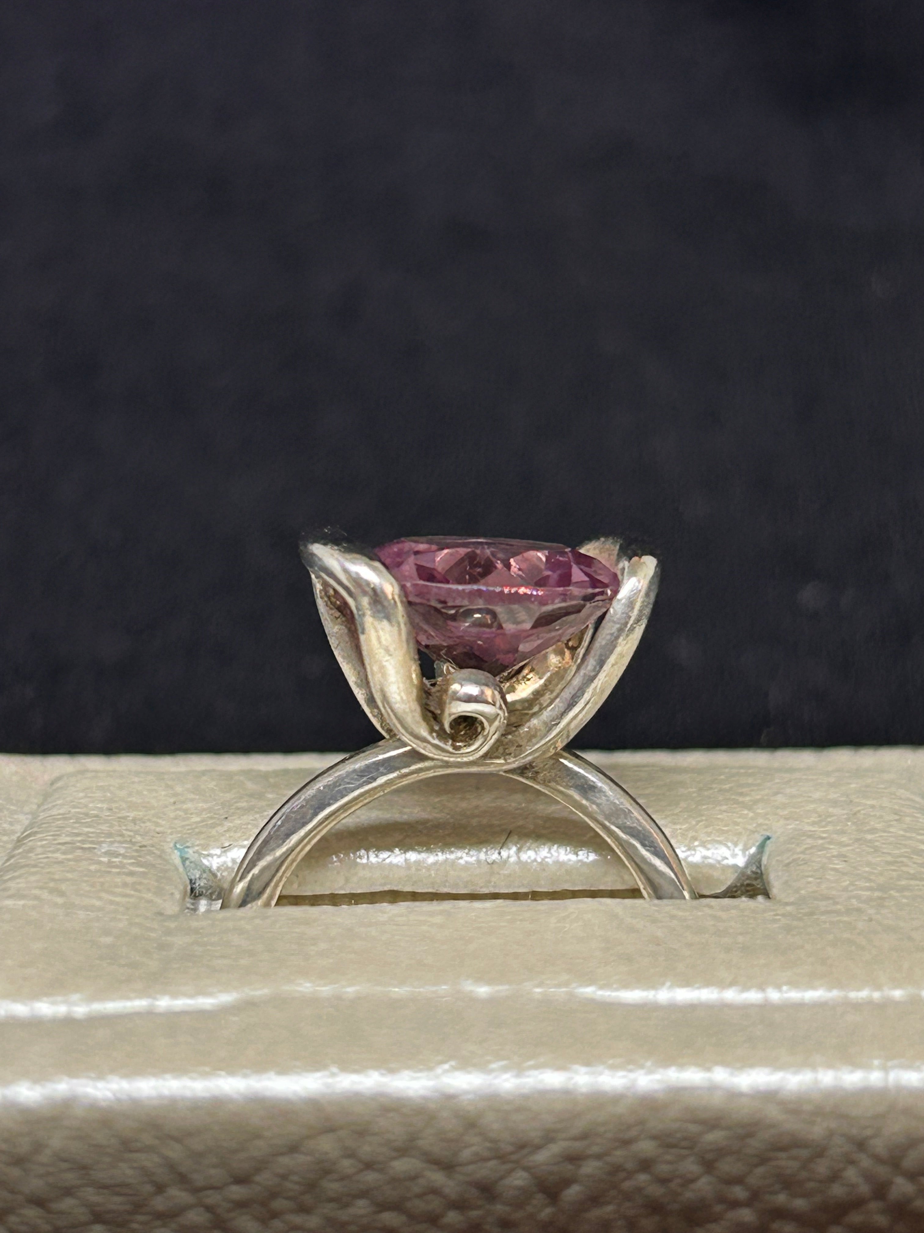 Color Change Garnet sterling silver ring