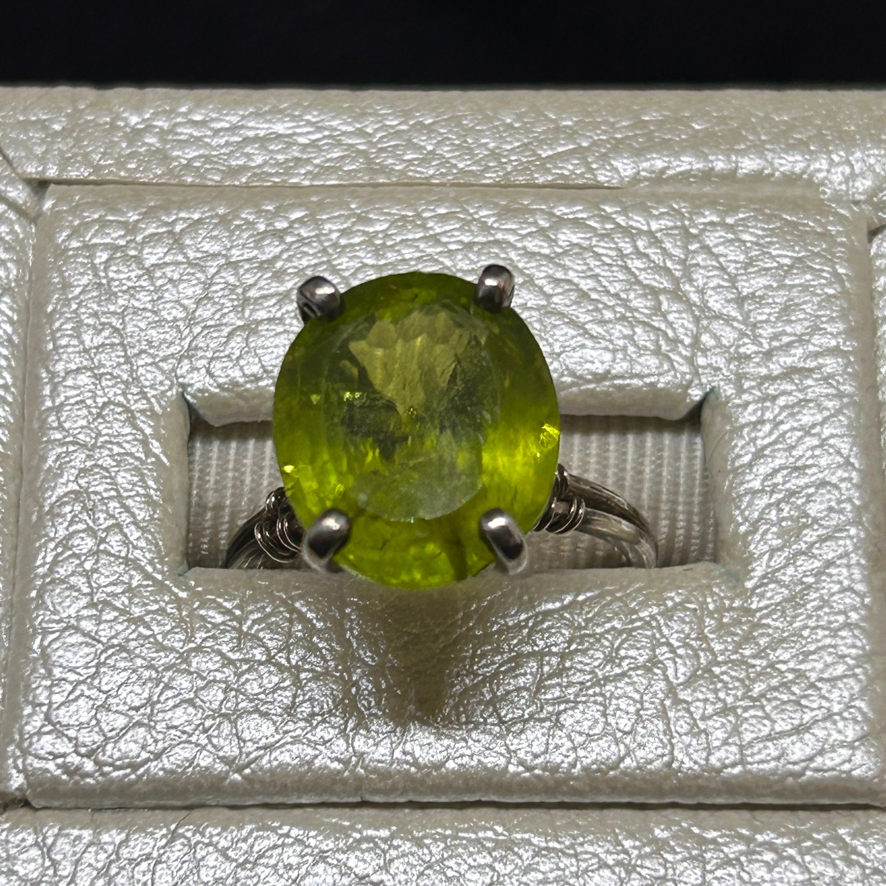 Peridot Sterling Silver Cocktail Ring