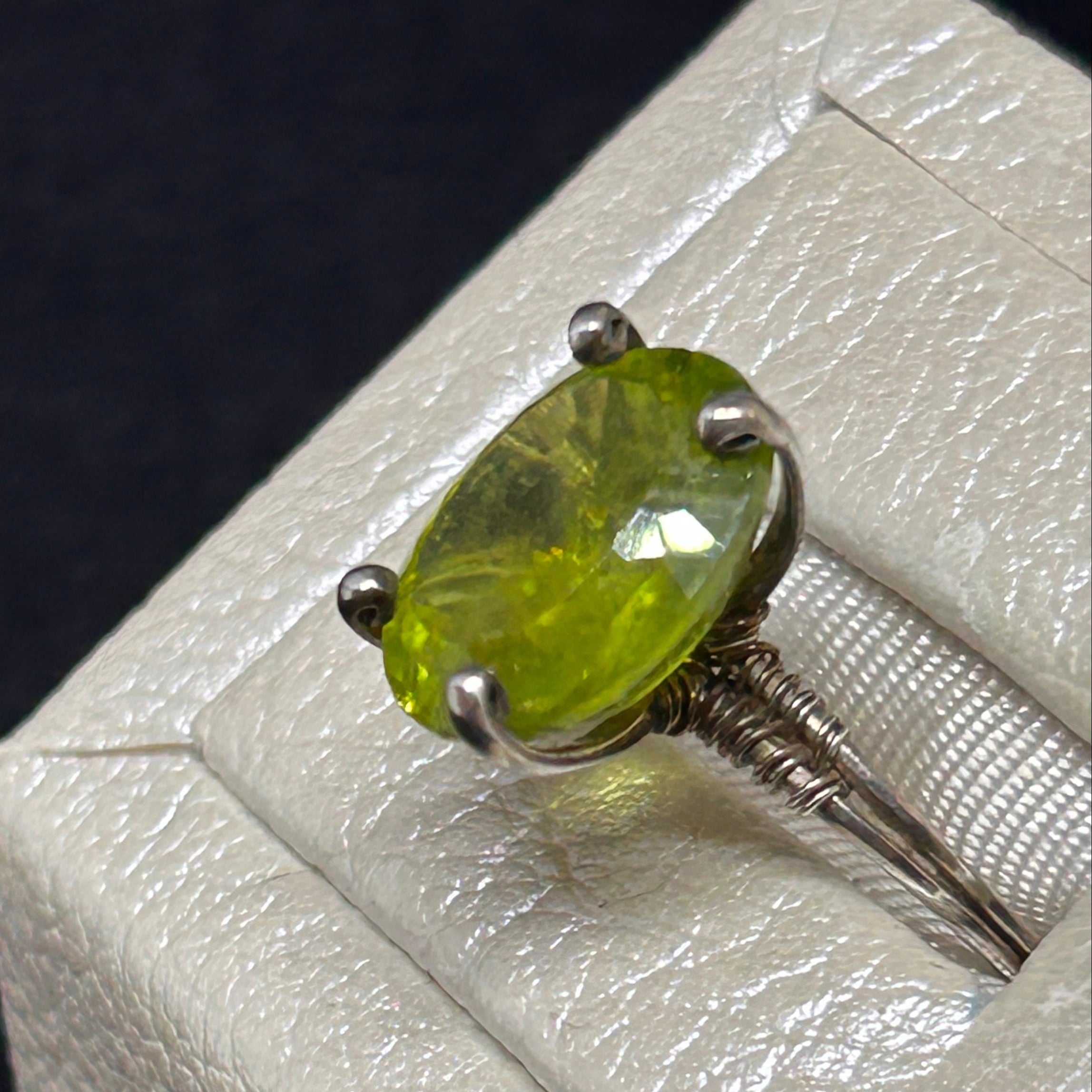 Peridot Sterling Silver Cocktail Ring