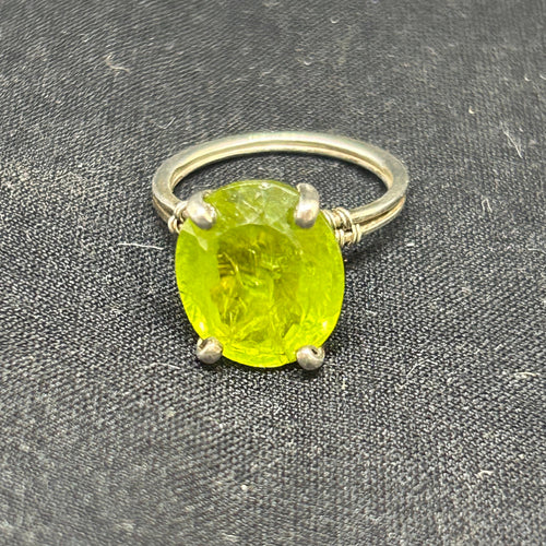 Peridot Sterling Silver Cocktail Ring